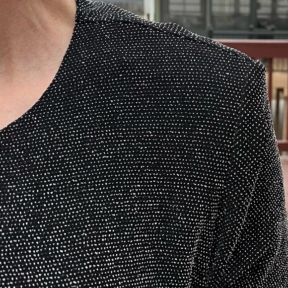 The XScape 2-piece set,black/metallic sparkles, round neck,long-sleeved jacket,S - Picture 16 of 16